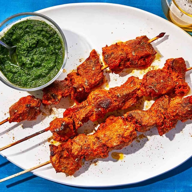 Lamb Boti Kebab.